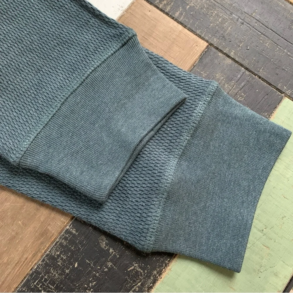 NWT L.L. Bean Men's Bean's Vintage Soft Knit Henley Large Thermal Rangeley Blue - Picture 4 of 4